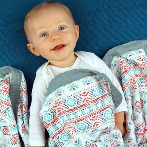 NWT - Southwestern Triple Layer Bamboo Swaddling Blankets (47"x47") Bambino La…